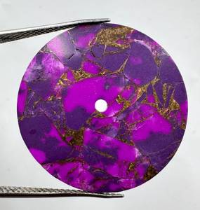 Cadran de montre en turquoise cuivrée violette A K Gems, 30,5 mm, fait main, luxe, personnalisé, modèle ETH-10147 Rajasthan (épaisseur 0,6 mm) - Product Image 1