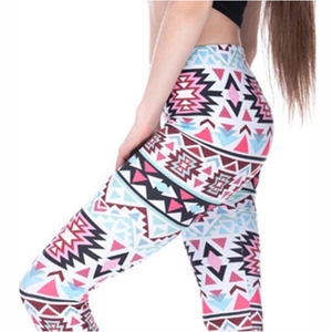 Leggings de yoga à imprimé géométrique, taille haute, extensibles, pour femmes, pour le fitness, le pyjama et les vêtements de détente - Product Image 5