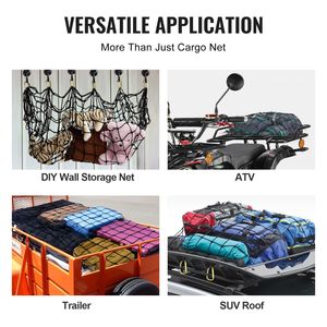 Rete Elastica per Carico Resistente 72 X 48 con 12 Moschettoni, Estensibile 4 X 6, Resistente all'Usura, Copertura 7.2 X 10.8, Accessorio per Controllo Carico - Product Image 6