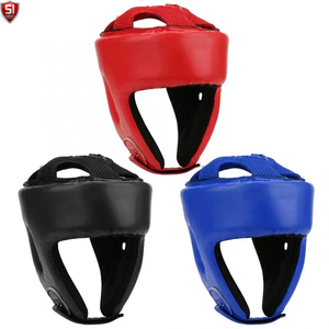 Casco de Boxeo de Cuero Genuino Premium, Protector de Cabeza para Sparring, Transpirable, para Entrenamiento y Competencia, Personalizable - Product Image 1