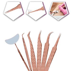 Custom Logo Bulk Private Label <b>Eyelash</b> Tweezers Fine Gold Diamond Grip <b>Tools</b> for Lash Extensions Beauty <b>Accessories</b> - Product Image 4