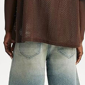 Men <b>Jeans</b> Jorts Slim Fit Casual Summer Breathable Straight Cut Durable Outdoor <b>Work</b> Fashion Style Everyday Use - Product Image 4