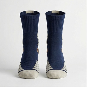 Athletic Ankle <b>Socks</b> Navy Blue Geometric Pattern Breathable <b>Running</b> Sport <b>Socks</b> for Adults Summer Wear - Product Image 1