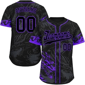 Maillot de baseball personnalisé imprimé par sublimation, respirant, à séchage rapide, vêtements de sport pour athlètes - Product Image 4