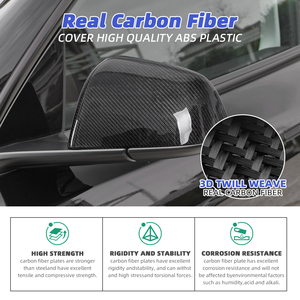 2pcs Rear <span class=keywords><strong>View</strong></span> gương bảo vệ Bìa <span class=keywords><strong>Real</strong></span> carbon fiber ABS chiếu hậu phụ tùng ô tô xe cho mô hình y phụ kiện - Product Image 5