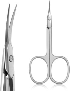 Ciseaux à cuticules pour soins de beauté, pointe incurvée et arrondie, lame en acier inoxydable, angle de 5 degrés pour plus de sécurité, usage adulte - Product Image 2