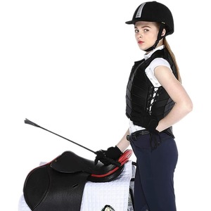 Chaleco de Seguridad de Alta Calidad para Montar a Caballo, Chaqueta Acolchada Ecuestre, Protector Corporal Negro Personalizable - Product Image 2