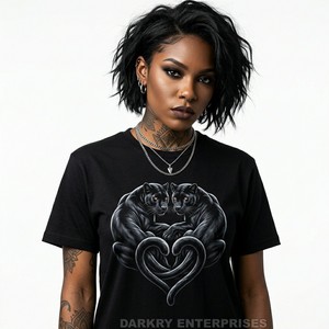 Camiseta Gráfica Personalizada de Pantera Negra para Mujer, Camiseta de Algodón con Estampado Animal, Ropa de Estilo Urbano, Fabricante, Proveedor Mayorista - Product Image 1