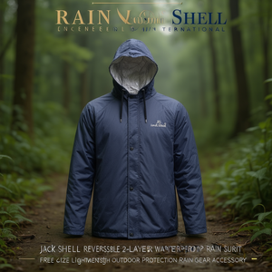 Combinaison de pluie réversible Jack Shell à 2 couches, imperméable, taille unique, légère, protection extérieure, accessoire de pluie - Product Image 3