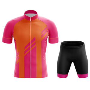 Ensemble de vêtements de sport respirants pour le cyclisme pour hommes avec maillot de vélo à séchage rapide et short de cyclisme rembourré à taille élastique - Product Image 2
