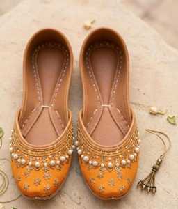 Custom Design Women Khussa Fashion Pumps Handmade Traditional Pakistani <b>Embroidered</b> Flats Premium Ethnic Footwear Wholesale - Product Image 4