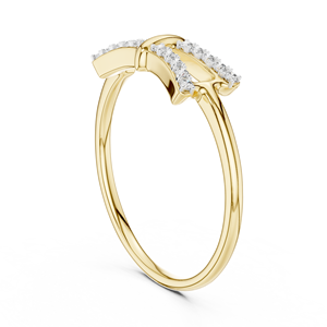 Anillos de Moda con Diamantes Cultivados en Laboratorio, Oro Amarillo de 18 Quilates con Baño de Rodio, para Compromiso, Boda, Fiesta, Regalo de San Valentín, Uso Diario - Product Image 2
