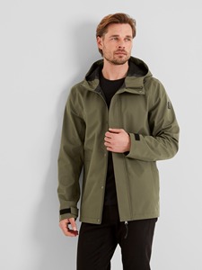 Veste imperméable à capuche pour homme, vert olive, fermeture éclair, vêtements décontractés pour l'extérieur, matière polyester, style automne - Product Image 6