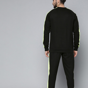 Survêtement unisexe noir d'hiver respirant imprimé motif araignée avec sweat à capuche graphique toile d'araignée et pantalon de jogging grande taille - Product Image 2