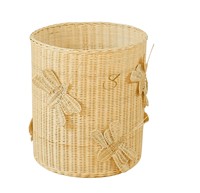 Panier en rotin Dragonfly Accent à dessus ouvert, tressé, décoratif, pour le rangement de jouets et de vêtements, idéal pour la chambre d'enfant