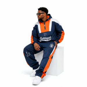 Unisex Customizable Nylon <b>Windbreaker</b> Jacket and Jogging Shorts Set Casual 2-piece Gym Fitness Suit For Men & <b>Women</b> - Product Image 3