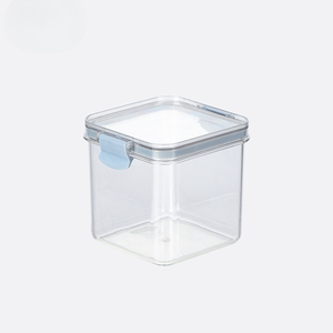 Halo Airtight Rectangle Clear <b>Plastic</b> Food Storage <b>Container</b> Blue Latch <b>Lid</b> 750mL-1500mL Capacity Dishwasher Safe Sustainable - Product Image 3