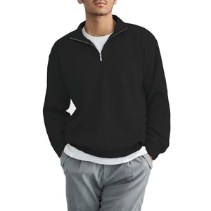<b>Men</b> Casual Quarter Zip <b>Pullover</b> Heavy Cotton Sweatshirt USA Clothing Manufacturer Custom Apparel - Product Image 1