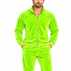 Mens <b>Velvet</b> Tracksuit Full Zip Stand Collar Jacket <b>Jogger</b> Pants Smooth Plush Fabric Casual Lounge Wear Wholesale Supplier Orders - Product Image 4