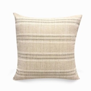 Striped Square Cushion Cover Linen Woven Envelop Closure Home <b>Decor</b> <b>Pillow</b> Case - Product Image 3