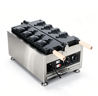 Nouvelle machine à gaufres électriques commerciales 220V avec design portable en acier inoxydable 304 pour la production de sucettes glacées, de maïs soufflé et de snacks
