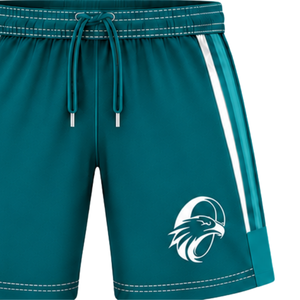 Pantalones Cortos de Rugby Personalizados en Verde Azulado y Blanco, Uniforme de Equipo Transpirable y Ligero, Ropa Deportiva Personalizada para Entrenamiento, Pantalones Cortos Deportivos de Alto Rendimiento - Product Image 4