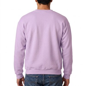 Sweat-shirt à col rond pour homme en molleton brossé doux, coupe classique, manches longues, uni, décontracté, pour l'automne et l'hiver - Product Image 2