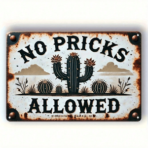 CIFbuy Plaque décorative murale en bois style vintage rustique en aluminium 12x8 pouces TikTok pour service de retrait Temu 30.5x20.3cm - Product Image 1