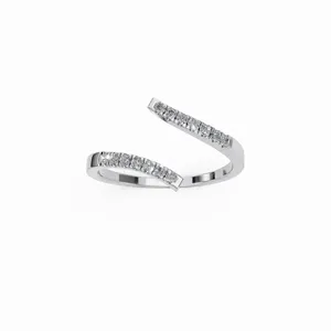 <b>Split</b> Elegance Lab Grown Diamond <b>Ring</b> 14 Brilliant Cut Diamonds IGI Certified VVS Clarity 14K Gold Luxury Women's Wedding <b>Ring</b> - Product Image 1