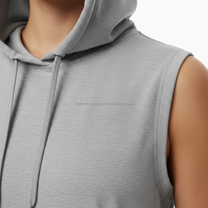 Sudadera sin Mangas con Capucha de 350GSM, Marca Privada, Logotipo Personalizado, para Hombre, Gruesa, 100% Algodón, Felpa, Invierno, Gimnasio, Unisex, Venta al Por Mayor - Product Image 4