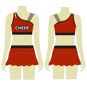 Uniformes de Animadoras de Alta Calidad para Adultos, Tops Ajustados, Venta al por Mayor, con Pedrería, Impresión Digital, Spandex/Poliéster 220G - Product Image 6