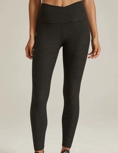 Conjunto de 2 piezas OEM para mujer, leggings de cintura alta con banda lateral elevada, talla grande, color liso, de gran demanda - Product Image 6