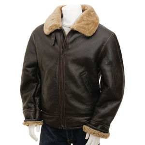 Timeless Casual Leather <b>Jacket</b> Vintage Inspired Outerwear Modern Fashion Comfort Waterproof Eco-Friendly Front Option Winter - Product Image 1