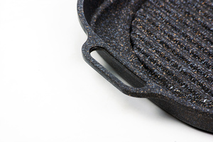 Square induction pan(IH) - Roast pan Cast Aluminum Nonstick Square and Round <b>Cookware</b> with Long Lasting Marble Coating - Product Image 2