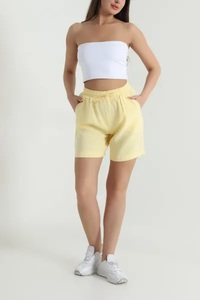 Shorts de jogging athleisure d'été pour femmes, respirants, imperméables, séchage rapide, écologiques, coupe-vent, 100% coton, motifs floraux unis, fourrure - Product Image 4