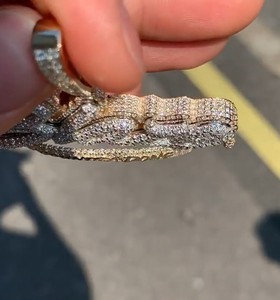 จี้ฮิปฮอปเพชรโมอิสซาไนต์ ดีไซน์ตัวอักษรชื่อ ตัวเรือนเงินแท้ 925 ทรงกลม ประดับเพชรแบบ Iced Out เกรด D VVS ผลิตตามสั่งสำหรับผู้ชายและผู้หญิง - Product Image 5