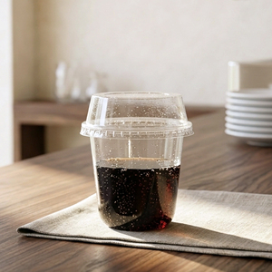 Disposable <b>Plastic</b> <b>Cups</b> with Lids 95mm Diameter Transparent PP <b>Cup</b> for Cold Beverages Matcha Iced Coffee Use - Product Image 1