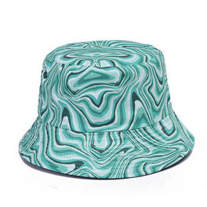 Chapeau Bob Unisexe à Motif Géométrique, Impression par Sublimation, Polyester, Décontracté, Printemps-Été, 56-58CM, Tendance Adulte - Product Image 5