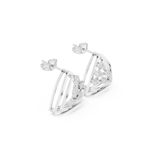 Spikehues Jewels Pendientes de hoja adornados con cristal chapado en oro de 14K - Product Image 5