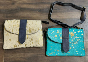 Designer de luxe de haute qualité en vrais cheveux de vache sur sac à bandoulière métallique pour sacs à main à bandoulière en cuir véritable à la mode pour femmes - Product Image 4