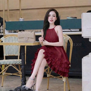 เดรสแขนสั้นผู้หญิงสุดเซ็กซี่สไตล์ทะเล ผสมผสานความสง่างาม ความสบาย ลุคสบายๆ และเป็นทางการได้อย่างลงตัว เหมาะสำหรับหลากหลายโอกาส ผ้าไหมแม็กซี่ - Product Image 4