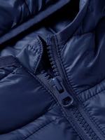 Veste d'hiver matelassée de haute qualité pour enfants, bleu marine, à capuche, pour garçons, filles et tout-petits