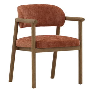 Silla de Comedor Tapizada de Estilo Moderno de Mediados de Siglo, con Patas de Madera, Asiento y Respaldo de Terciopelo, Muebles para el Hogar - Product Image 1