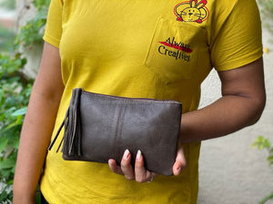 Pochette en cuir élégant pour femmes, porte-monnaie, Logo personnalisé, meilleures ventes, - Product Image 3