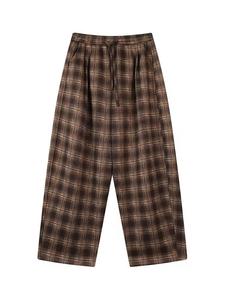 Ensembles de pyjamas en deux pièces pour enfants, en polyester respirant à manches longues, à carreaux, pour filles et garçons, pour l'hiver - Product Image 1
