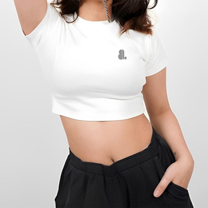 Camisetas sin mangas de jersey sólido transpirable para mujer, informales, deportivas, de algodón y elastano, con logo frontal, cuello redondo, ODM - Product Image 3