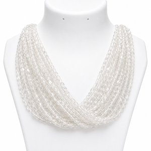 Perles ovales en quartz cristal blanc, pierres précieuses minérales, de 2 à 7 mm, brin de 33 cm pour la fabrication de bijoux et les fournitures d'artisanat - Product Image 1