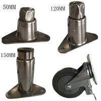 Vente chaude Personnalisé Simple Température En Acier Inoxydable SUMYO ED15L2 2 Portes 2-Shelf Ventilateur De Refroidissement Réfrigérateur Congélateur pour Restaurant