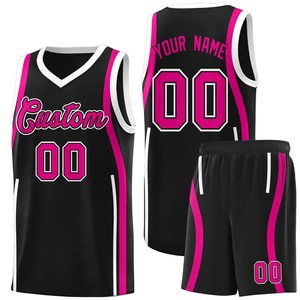 Ensemble Maillot et Short de Basketball Personnalisable pour Équipe – Logo, Nom, Numéro – Respirant, Séchage Rapide, 100% Polyester, Col en V – Vente en Gros - Product Image 2
