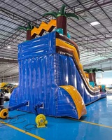 Tobogán Acuático Inflable Comercial de PVC Resistente Personalizado para Niños y Adultos para Exteriores